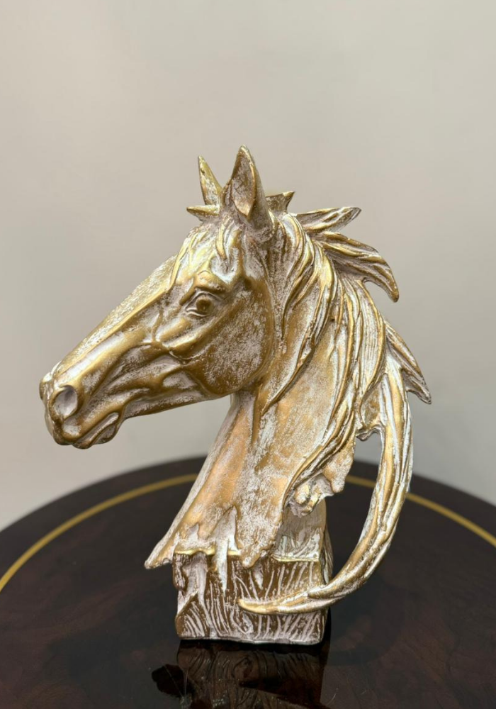 Antique Horse Bust Statue