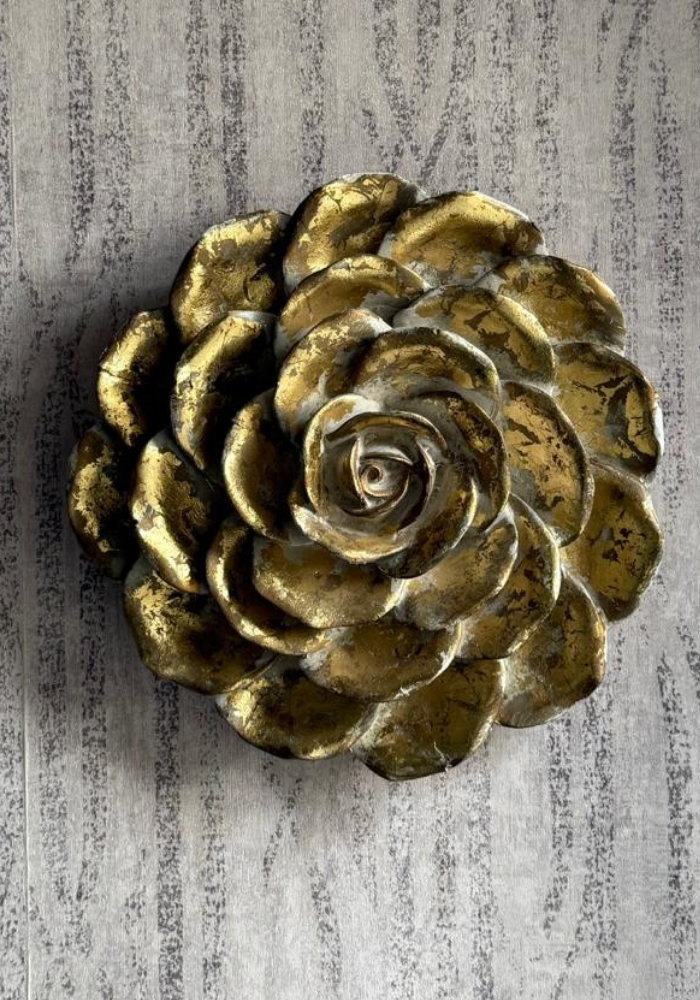 Golden Rose Wall Accent/Table Decor