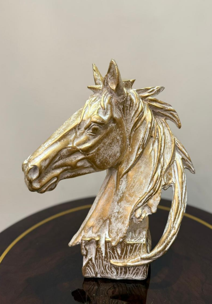 Antique Horse Bust Statue