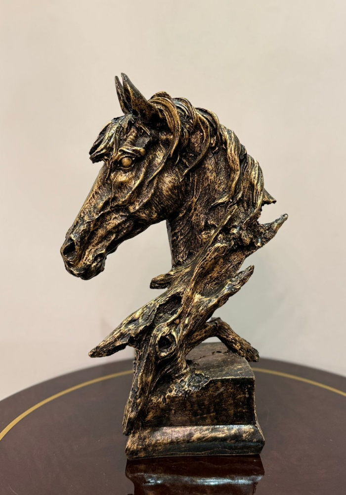 Bronze Horse Head Sculpture