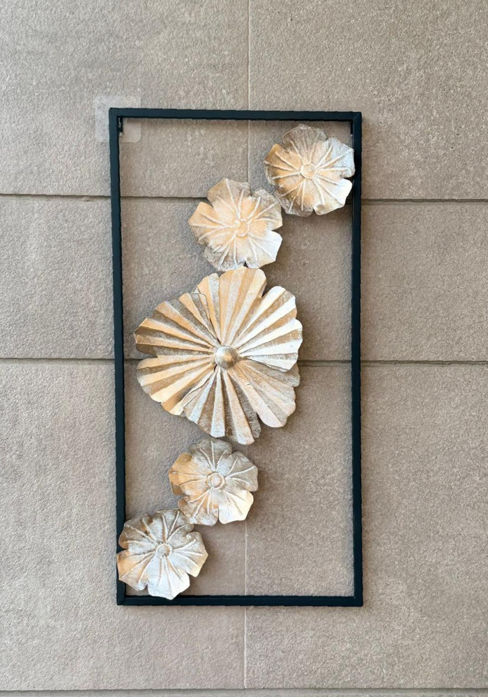 Antique Floral Metal Wall Panel