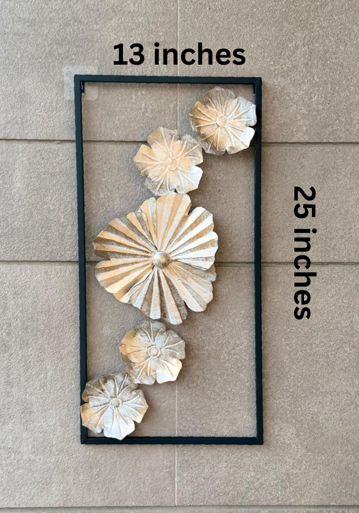 Antique Floral Metal Wall Panel