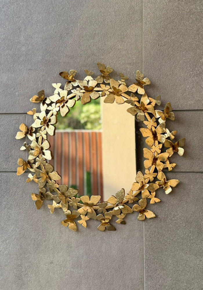 Gold Butterfly Statement Mirror