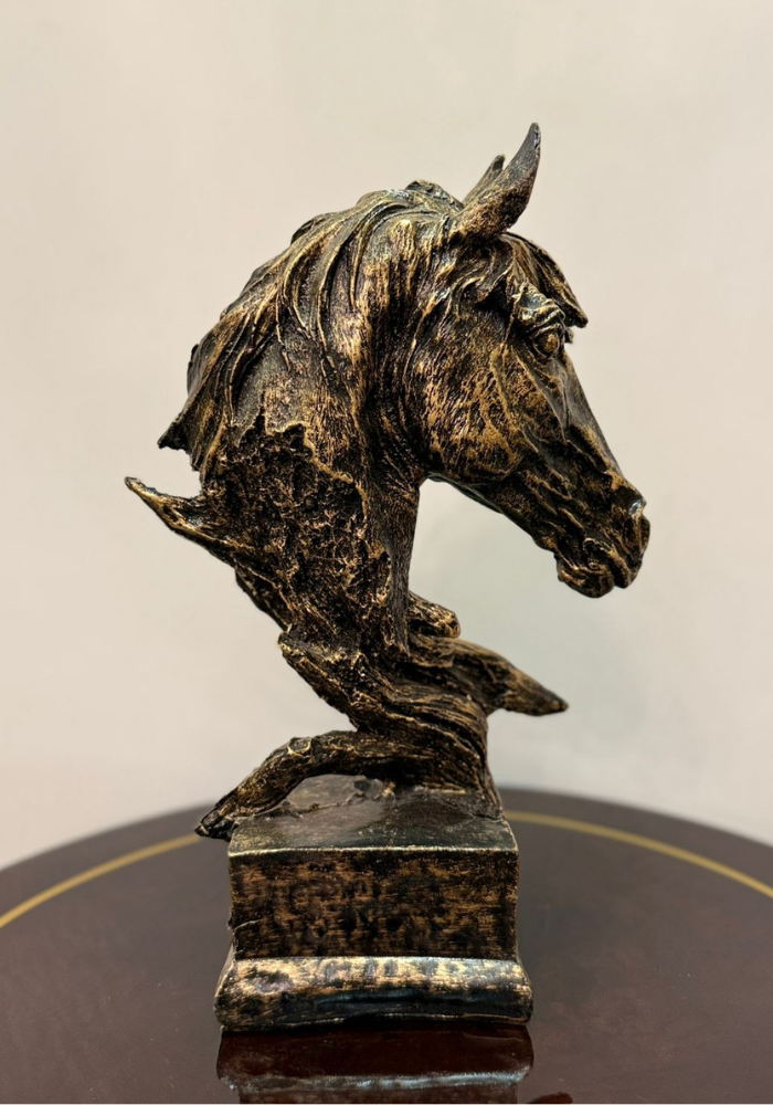 Bronze Horse Head Sculpture