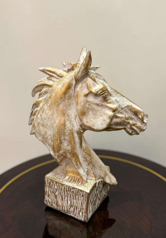 Antique Horse Bust Statue