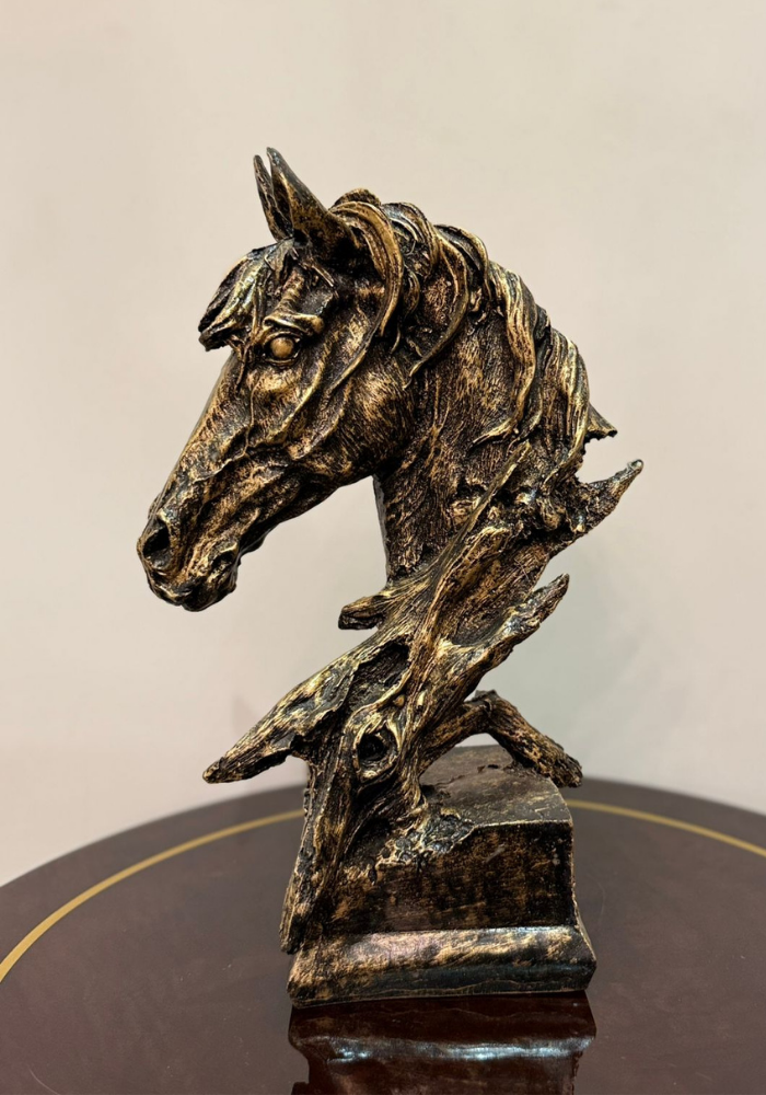 Bronze Horse Head Sculpture