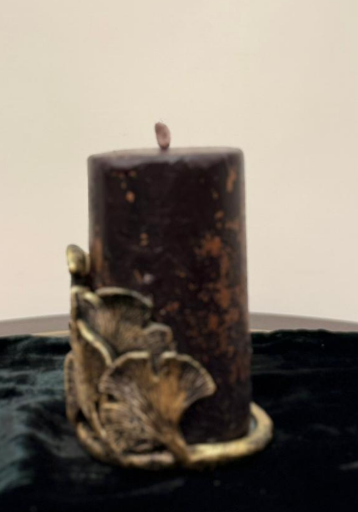 Black and Gold Twisted Candle Holder – Modern Candle Stand for Elegance