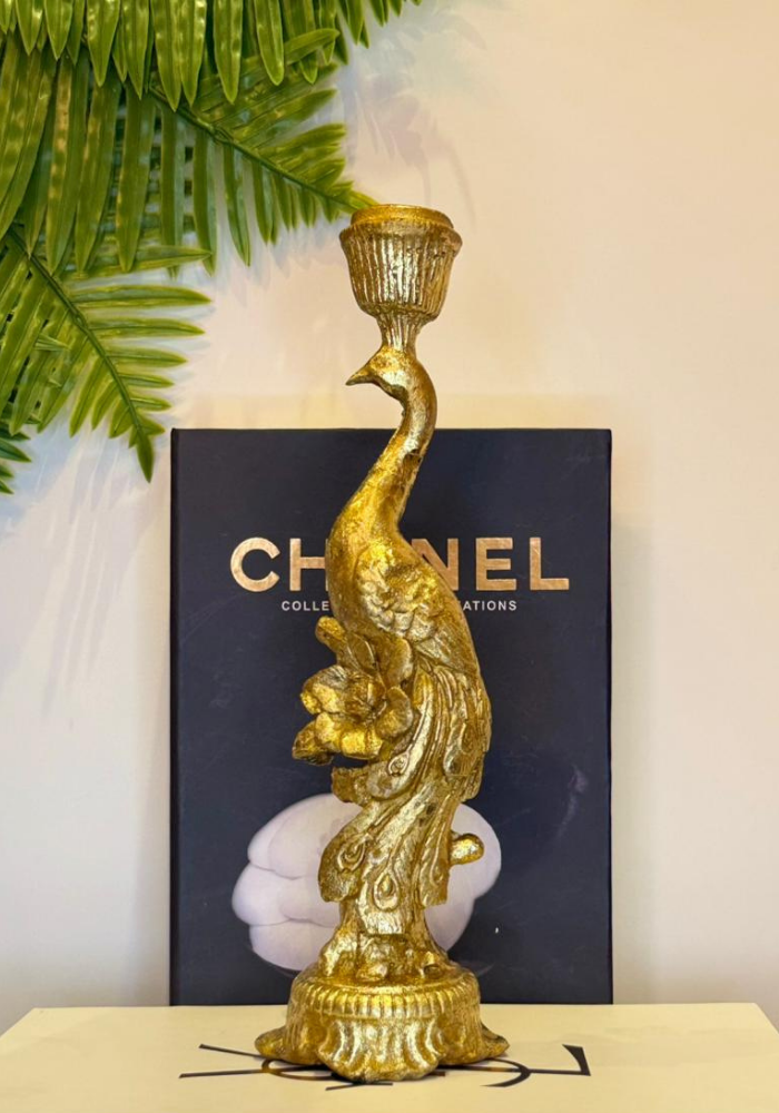 Peacock Candle Holder | Elegant Decorative Candle Stand for Luxurious Home Decor