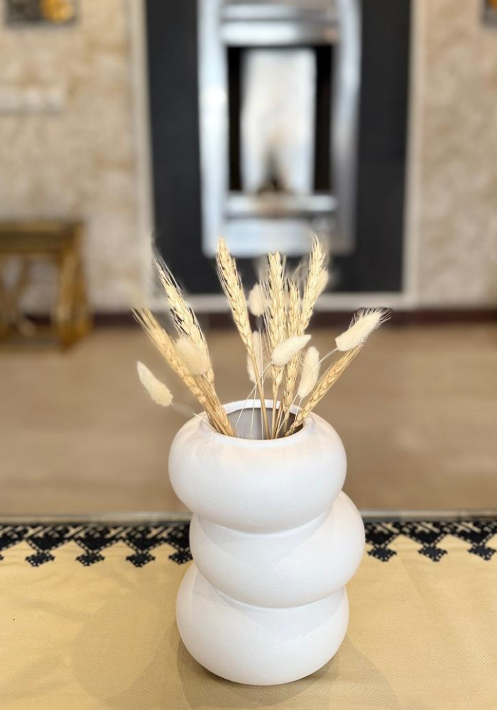 Contemporary White Ceramic Vase