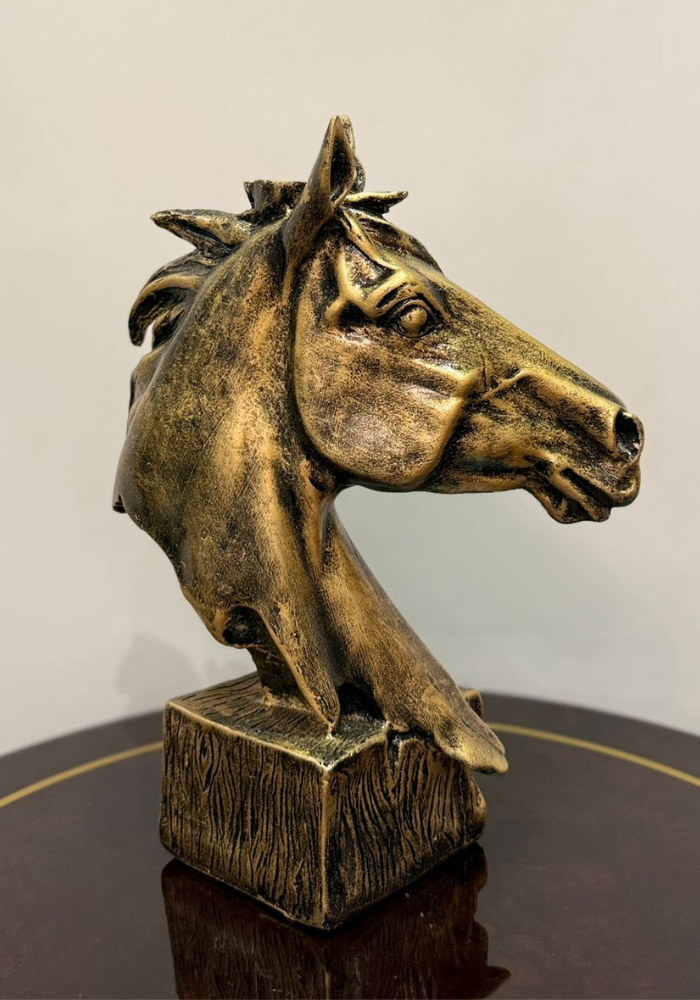 Bronze Horse Bust Statue