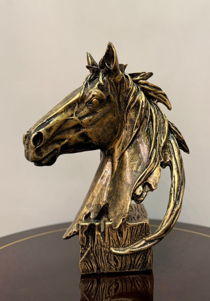 Bronze Horse Bust Statue