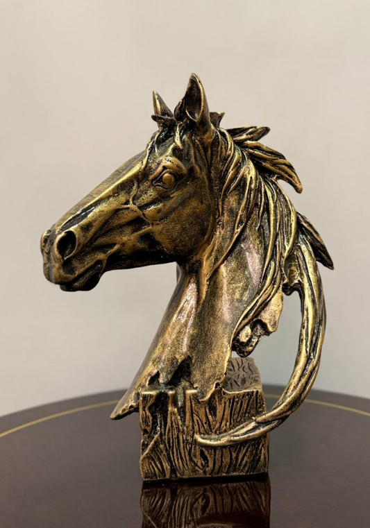 Bronze Horse Bust Statue
