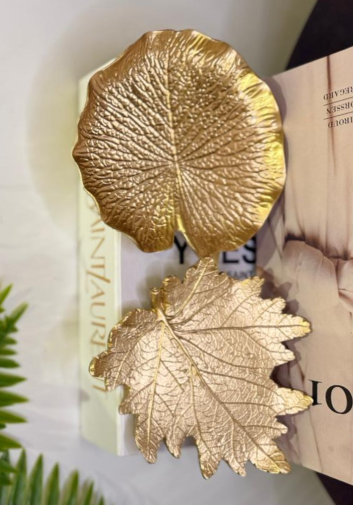 Gold Leaf Trinket & Serving Tray