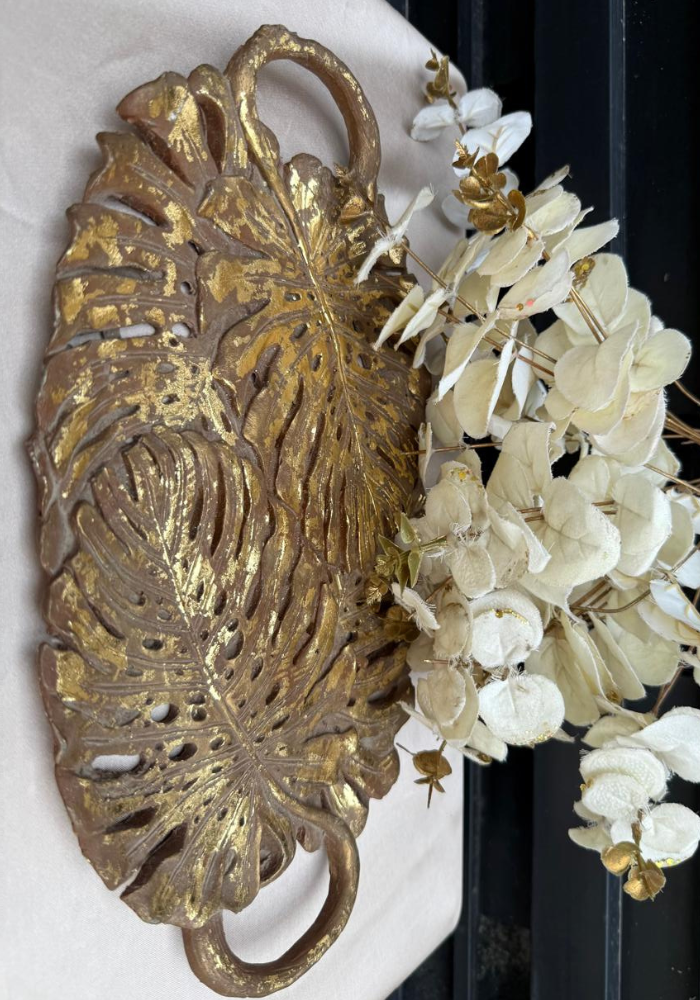 Majestic Copper Leaf Tray