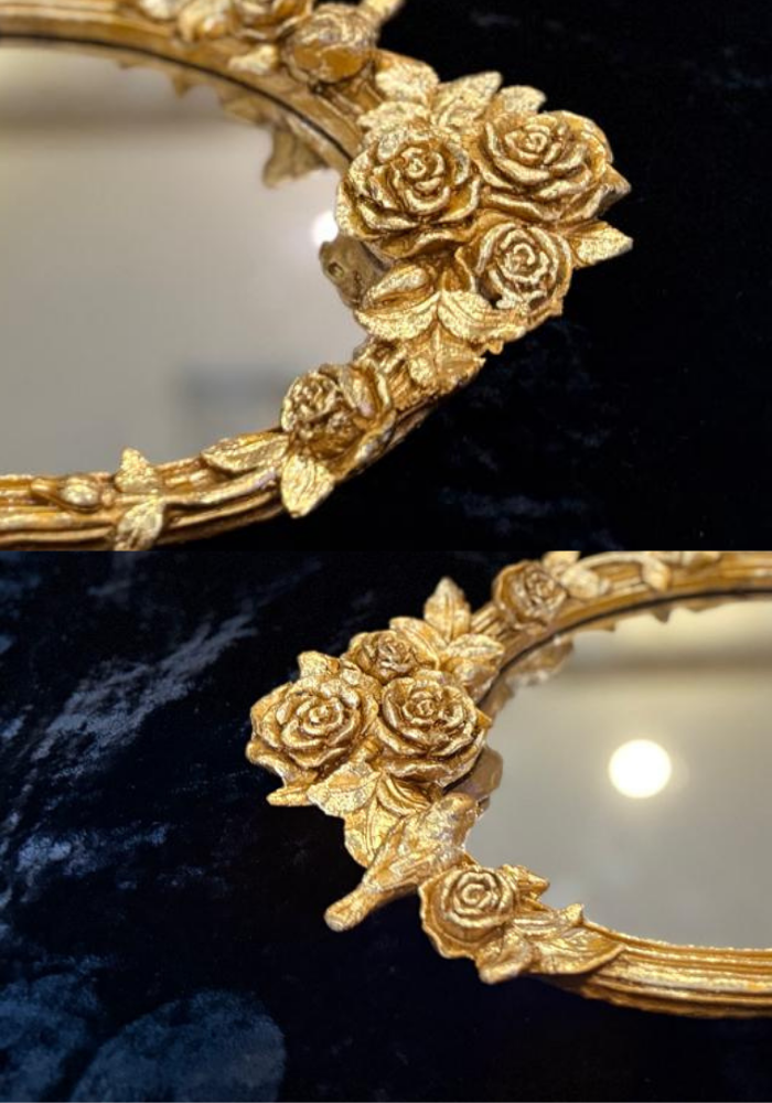 Gold Rose Mirror