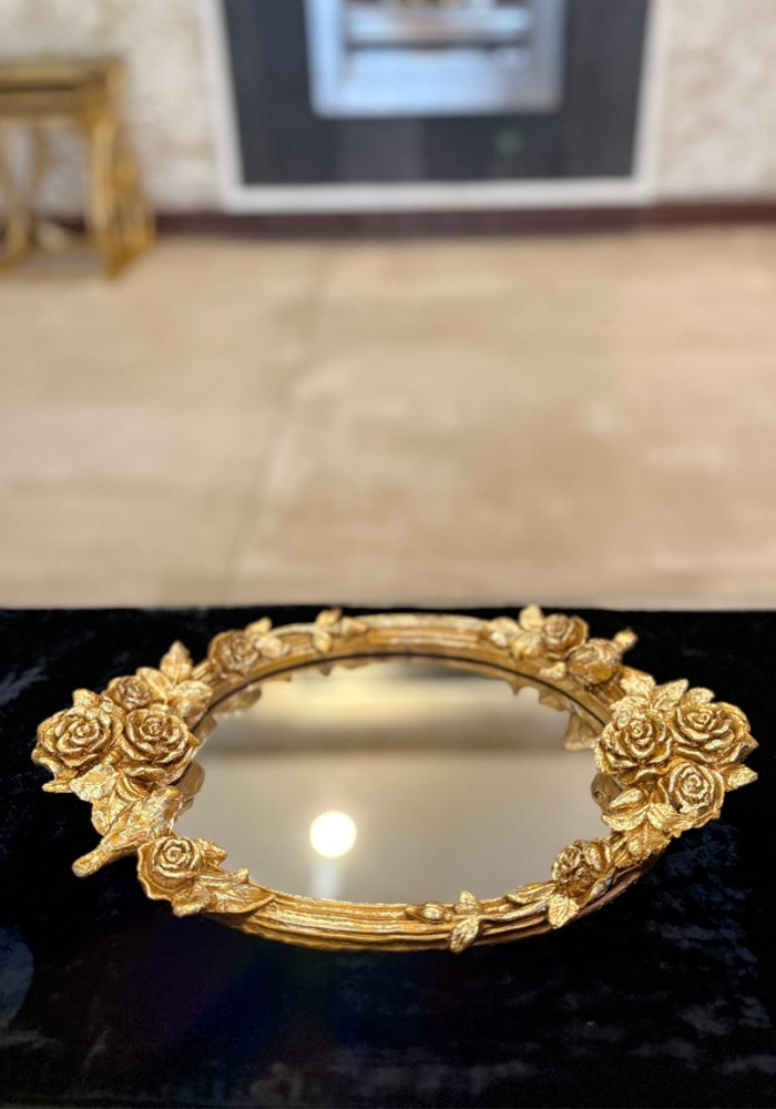Gold Rose Mirror